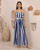 Iris Maxi Iris Maxi Santorini Stripe Jumpsuit Iris Maxi Santorini Stripe Jumpsuit Splash Swimwear Jumpsuit