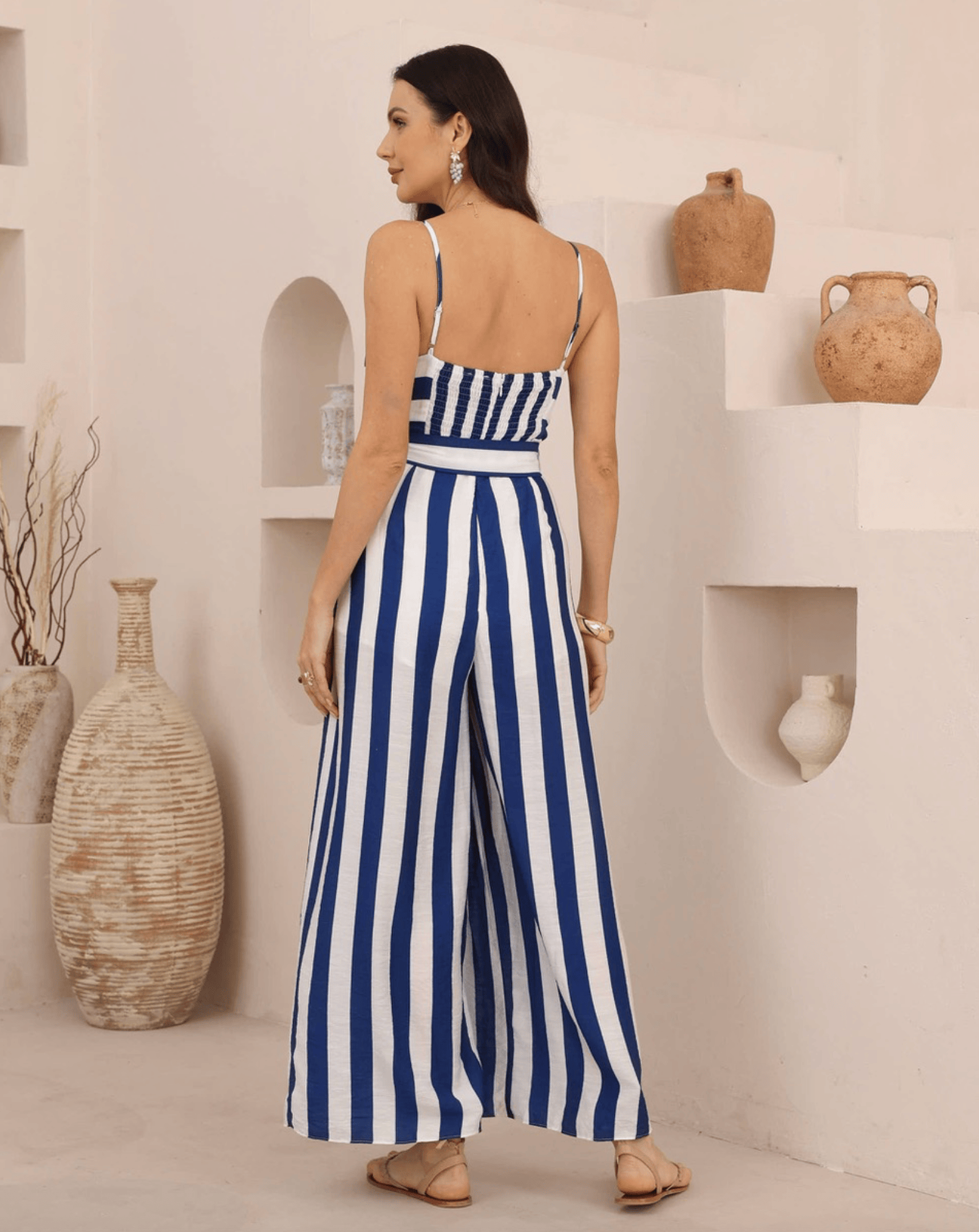 Iris Maxi Iris Maxi Santorini Stripe Jumpsuit Iris Maxi Santorini Stripe Jumpsuit Splash Swimwear Jumpsuit