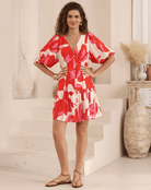 Iris Maxi Iris Maxi Scarlet Petal Babydoll Dress Iris Maxi Scarlet Petal Babydoll Dress Splash Swimwear Jumpsuit