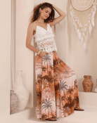 Iris Maxi Iris Maxi Sunset Palm Wide Leg Pants Iris Maxi Botanical Meadow Wide Leg Pant Splash Swimwear Womens Pants