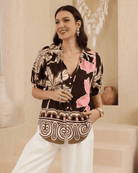 Iris Maxi Iris Maxi Tahiti Blouse - Cocoa Iris Maxi Tahiti Blouse - Cocoa Splash Swimwear Clothing Top