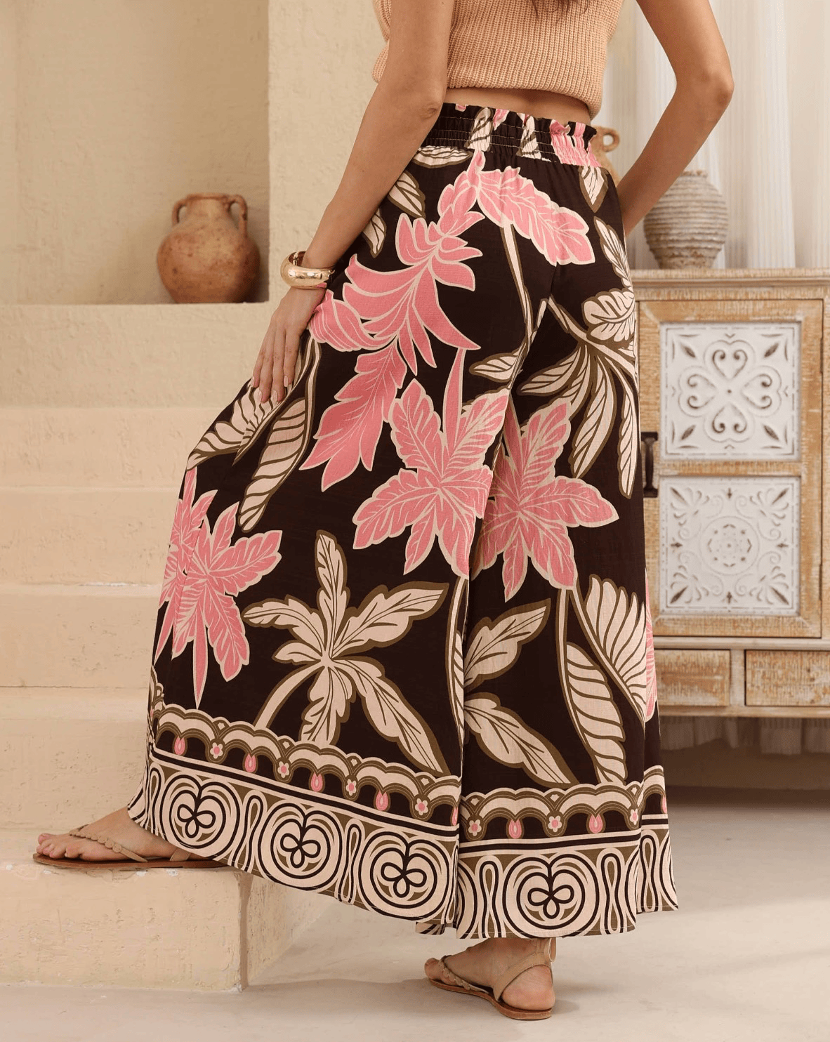 Iris Maxi Iris Maxi Tahiti Wide Leg Pants - Cocoa Iris Maxi Tahiti Wide Leg Pants - Cocoa Splash Swimwear Womens Pants