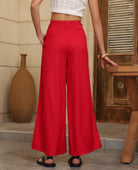 Iris Maxi Iris Maxi Tailored Pant - Red Iris Maxi Wide Leg Pant - Beige/Black Splash Swimwear Clothing Pant