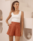 Iris Maxi Iris Maxi Tailored Shorts - Brick Iris Maxi Wide Leg Pant - Beige/Black Splash Swimwear Clothing Pant