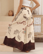 Iris Maxi Iris Maxi Watercolour Floral Wide Leg Pants - Choc Iris Maxi Watercolour Floral Wide Leg Pants - Choc Splash Swimwear Womens Pants