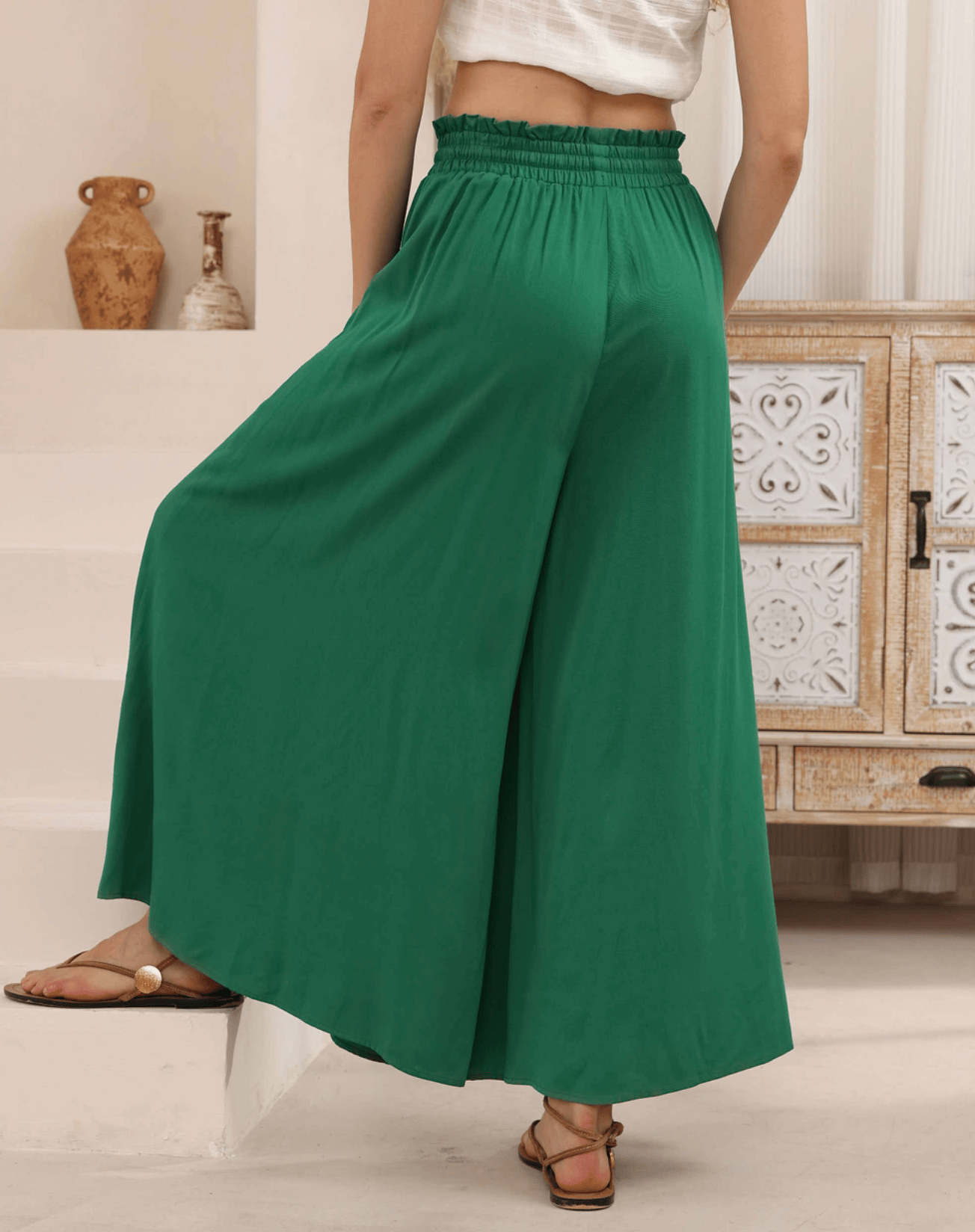 Iris Maxi Iris Maxi Wide Leg Pant Iris Maxi Wide Leg Pant - Navy Splash Swimwear Womens Pants