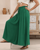 Iris Maxi Iris Maxi Wide Leg Pant 203625-289 Iris Maxi Wide Leg Pant - Navy Splash Swimwear Womens Pants Emerald / 8 1000031595