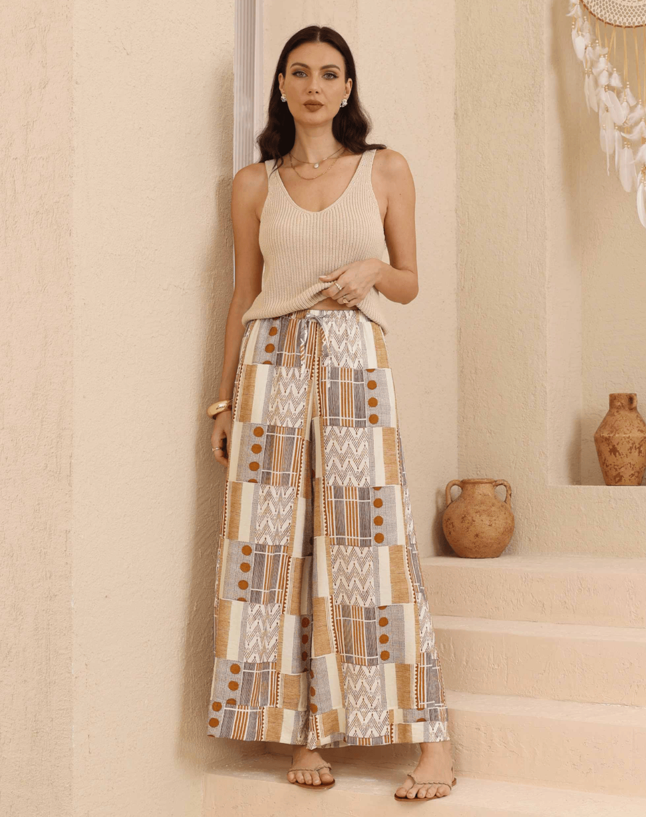 Iris Maxi Iris Maxi Zanzibar Wide Leg Pants Iris Maxi Zanzibar Wide Leg Pants Splash Swimwear Womens Pants