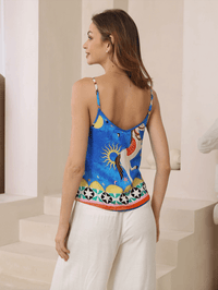 Iris Maxi Pony Print SInglet - Blue Iris Maxi Pony Print SInglet - Blue Splash Swimwear Tops