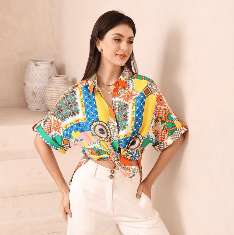 Iris Maxi Venice Shirt - Multi Print Venice Shirt - Multi Print Splash Swimwear