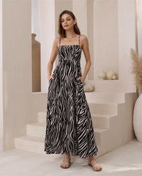 Iris Maxi Zebra Maxi Dress Zebra Maxi Dress Splash Swimwear