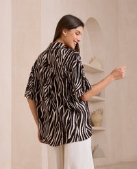 Iris Maxi Zebra Shirt Zebra Shirt Splash Swimwear