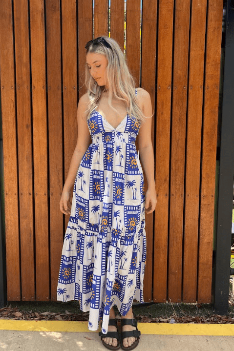 Itami Mariette Dress Liberacion - Blue Itami Mariette Dress Liberacion - Blue Splash Swimwear Clothing