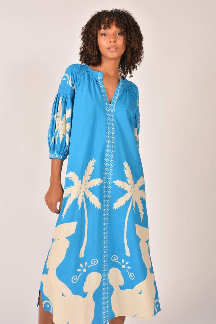 Sakanto Kaftan - Asof Blue - Itami - Splash Swimwear  - dresses, Itami, kaftans & cover ups, Sept23, Womens - Splash Swimwear 