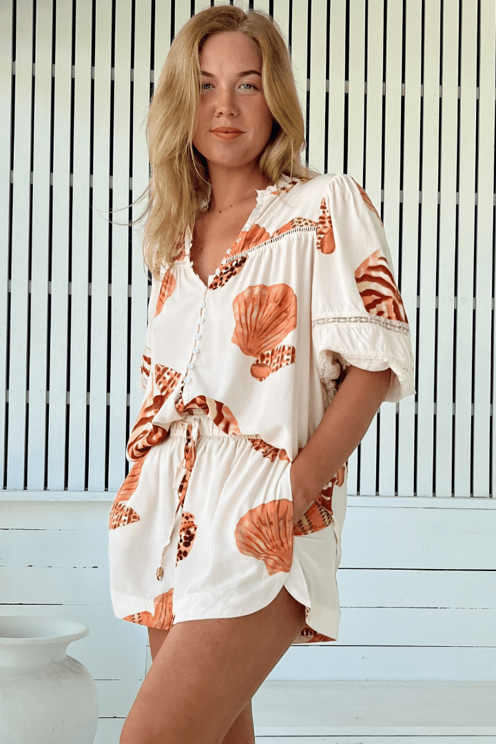 Jaase Marcel Print Cyra Blouse Jaase Marcel Print Cyra Blouse Splash Swimwear