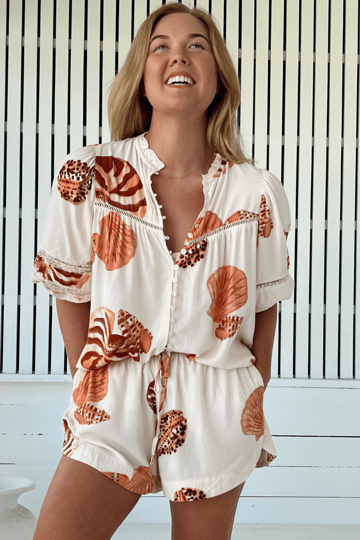 Jaase Marcel Print Cyra Blouse Jaase Marcel Print Cyra Blouse Splash Swimwear