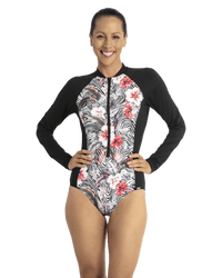 Jantzen Africa Sunsafe One Piece - Black Jantzen Africa Zip Front Rash Vest - Black Splash Swimwear One Pieces