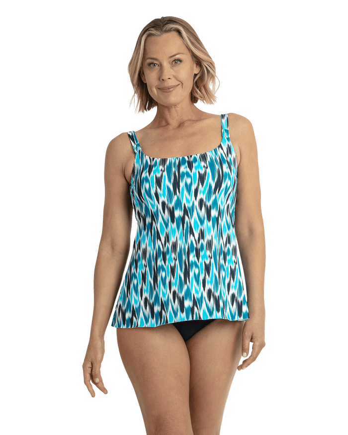 Jantzen Cloud Nine Multi Scoop Singlet - Arctic Jantzen Paige DD/E Mesh Frill Singlet - Black Splash Swimwear