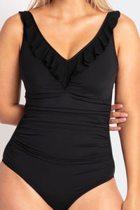 Jantzen One Pieces Cosmo DD/E Ruched Mesh Frill One Piece Jantzen Cosmopolitan DD/E Ruched Mesh Frill