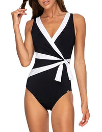 Jantzen Heritage Classic Sash Surplice One Piece Splash Swimwear One Pieces