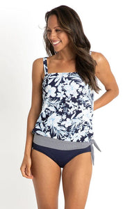 Jantzen Holiday Bandeau Blouson Singlet - Navy Splash Swimwear Swimwear