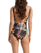 Jantzen Jantzen Abbie Gathered Surplice One Piece - Black Jantzen Abbie Gathered Surplice One Piece - Black Splash Swimwear One Piece