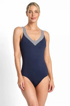 Jantzen Jantzen Anchor Stripe E/F Framed One Piece - Navy Jantzen Anchor Stripe E/F Framed One Piece - Navy Splash Swimwear