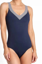 Jantzen Jantzen Anchor Stripe E/F Framed One Piece - Navy Jantzen Anchor Stripe E/F Framed One Piece - Navy Splash Swimwear