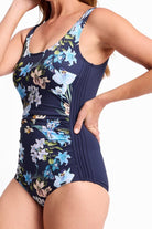 Jantzen Jantzen Aster Pintuck Mastectomy One Piece - Navy Jantzen Aster Pintuck Mastectomy One Piece - Navy Splash Swimwear One Piece