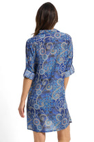 Jantzen Jantzen Desert Button Through Shirt - Navy Jantzen Desert Button Through Shirt - Navy Splash Swimwear Shirts