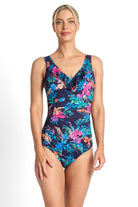 Jantzen Jantzen Fresia DD/E Mesh Frill One Piece - Navy Jantzen Fresia DD/E Mesh Frill One Piece - Navy Splash Swimwear