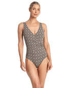Jantzen Jantzen Geneva Bar Surplice One Piece - Black Jantzen Geneva Bar Surplice One Piece - Black Splash Swimwear