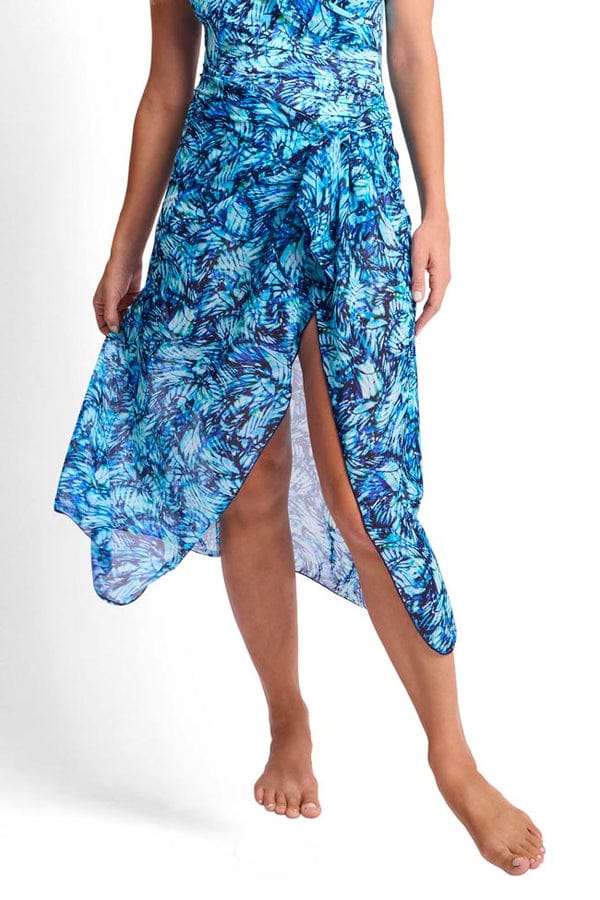 Jantzen Jantzen Goddess Midi Mesh Sarong - Blue JA91283 Goddess Midi Mesh Sarong | Jantzen Splash Swimwear Sarongs Blue / O/S 9313513895454