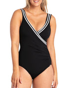 Jantzen Jantzen Heritage Classics Gathered Surplice One Piece Swimsuit Jantzen Heritage Classics Gathered Surplice One Piece Swimsuit Splash Swimwear