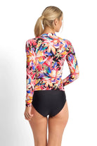 Jantzen Jantzen Mandalay Long Sleeve Mast Rashie - Black Jantzen Mandalay Long Sleeve Mast Rashie - Black Splash Swimwear