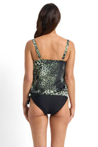 Jantzen Jantzen Mood Bandeau Blouson Singlet - Army Jantzen Mood Bandeau Blouson Singlet - Army Splash Swimwear Bikini Tops