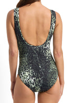 Jantzen Jantzen Mood Mesh Frill One Piece - Army Jantzen Mood Mesh Frill One Piece - Army Splash Swimwear One Piece
