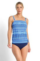 Jantzen Jantzen Portugal Bandeau Blouson Singlet Jantzen Portugal Bandeau Blouson Singlet | Australia Splash Swimwear Tankini Tops Navy / AU14/US10 1000028591