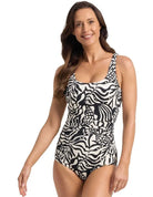Jantzen Jantzen Seashells Pintuck Mast One Piece - Black Jantzen Seashells Pintuck Mast One Piece - Black | Australia Splash Swimwear One Piece