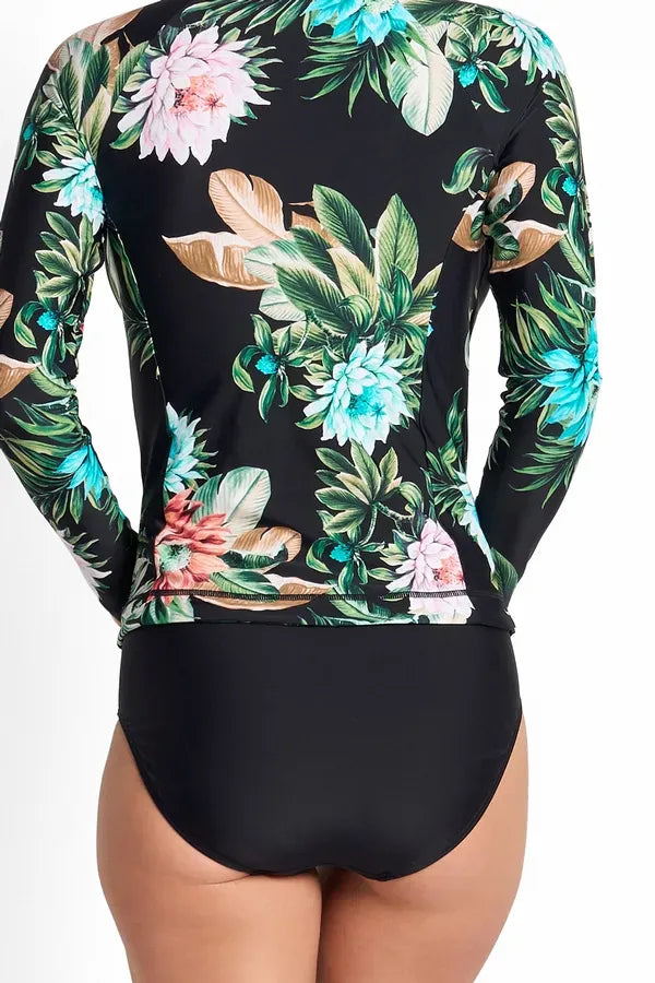 Jantzen Jantzen Select Long Sleeve Mast Rashie - Black Jantzen Select Long Sleeve Mast Rashie - Black Splash Swimwear