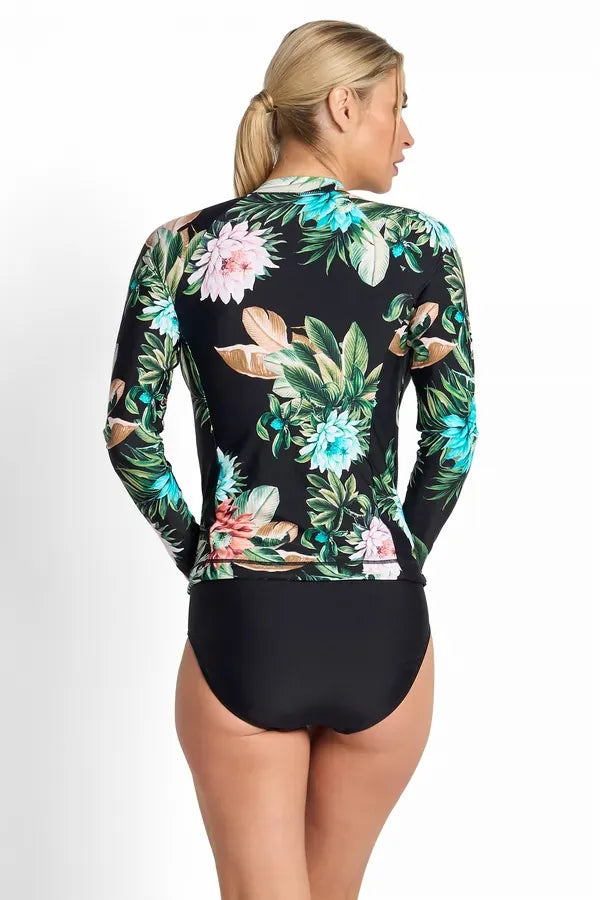 Jantzen Jantzen Select Long Sleeve Mast Rashie - Black Jantzen Select Long Sleeve Mast Rashie - Black Splash Swimwear