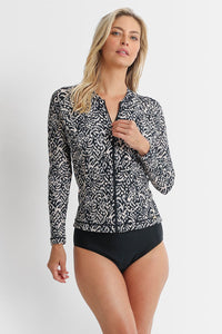 Jantzen Jantzen Select Long Sleeve Mast Rashie - Bone Jantzen Select Long Sleeve Mast Rashie - Bone Splash Swimwear One Pieces