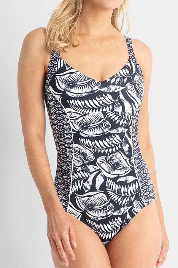Jantzen Jantzen  Waterloo E-F Ruched Front One Piece - Navy Jantzen  Waterloo E-F Ruched Front One Piece - Navy Splash Swimwear One Pieces
