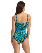 Jantzen Jantzen Watermist Ruched Square Neck One Piece - Green Jantzen Watermist Ruched Square Neck One Piece - Green Splash Swimwear One Piece