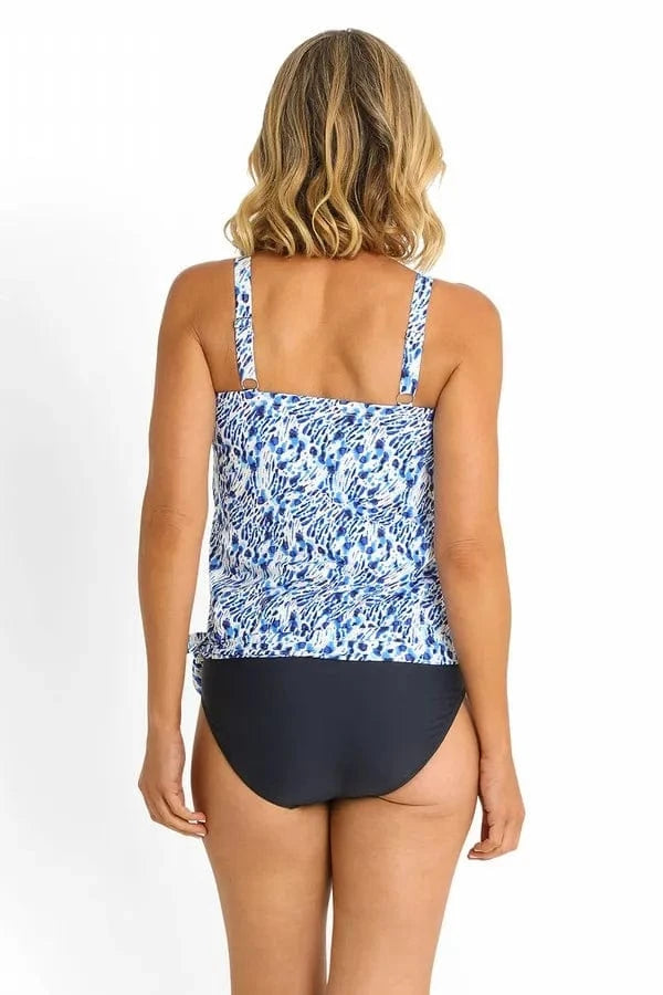 Jantzen Symbio Bandeau Blouson Singlet - Navy Jantzen Symbio Bandeau Blouson Singlet - Navy Splash Swimwear Bikini Tops