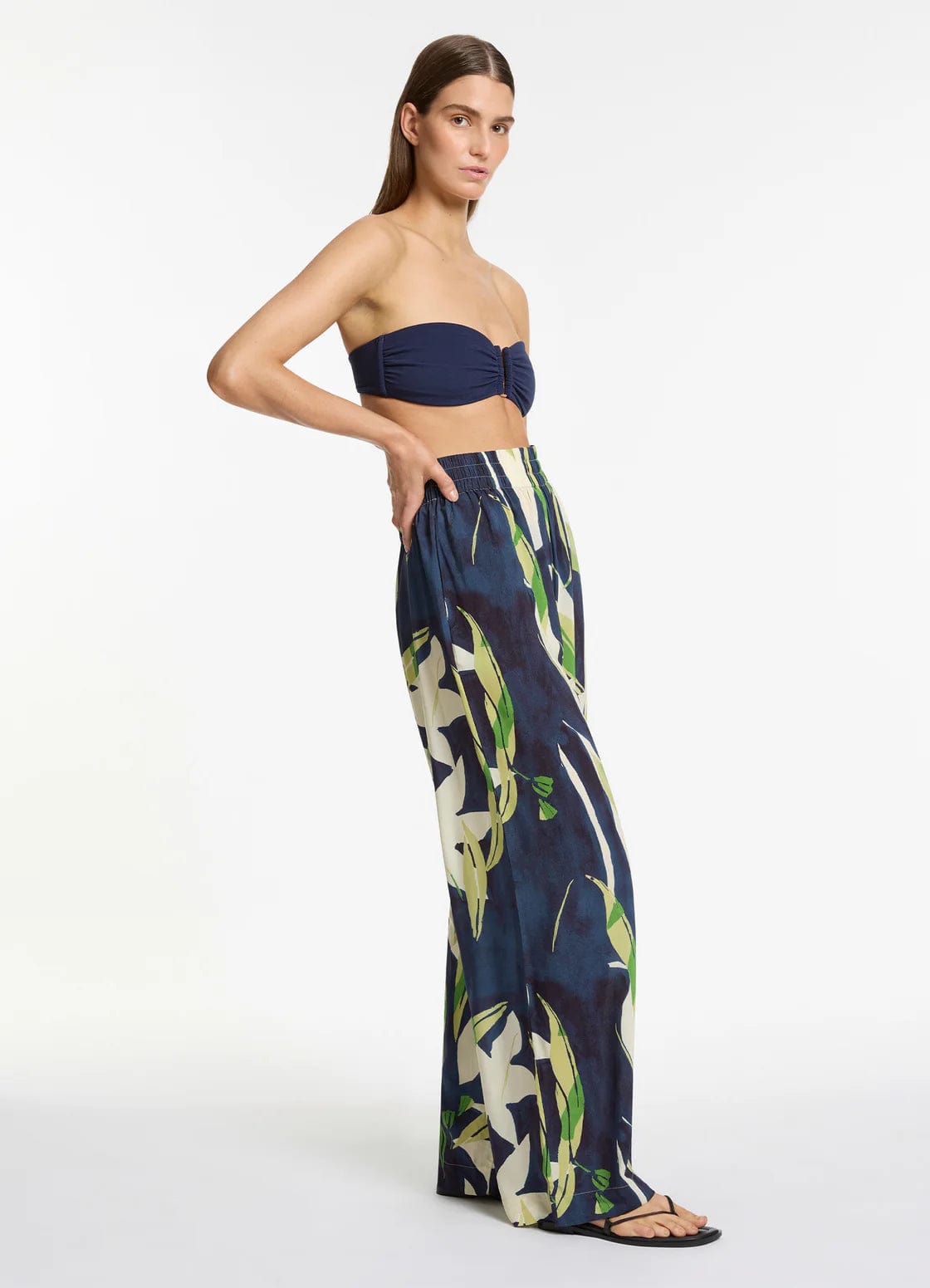 Jets Fauna Wide Leg Pant - Ink Jets Fauna Wide Leg Pant - Ink Splash Swimwear Pants