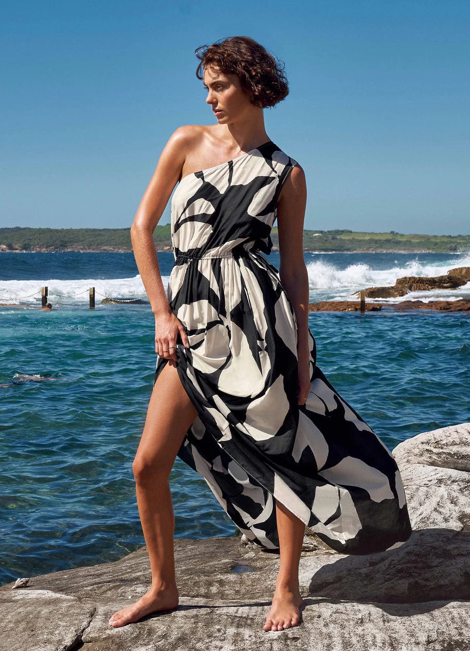 Jets Fiore One Shoulder Maxi Dress Jets Fiore One Shoulder Maxi Dress Splash Swimwear Dresses