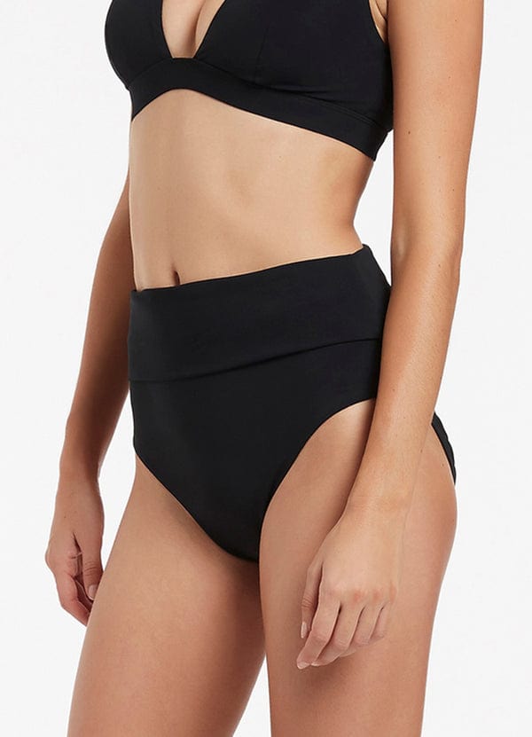 Jets Fold Down High Waisted Bikini Bottom* Jetset Fold Down High Waisted Bikini Bottom  Splash Swimwear Bikini Bottoms