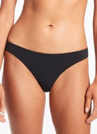 Jets Isla Rib Hipster Pant Jets Soft Triangle Bikini Top - Black Splash Swimwear Bikini Bottoms