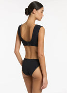 Jets Isla Rib Hipster Pant - Black J30059BLK Isla Rib Hipster Pant - Black Splash Swimwear Womens Swimwear AU14/US10